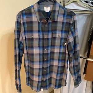 Vans casual plaid button down shirt